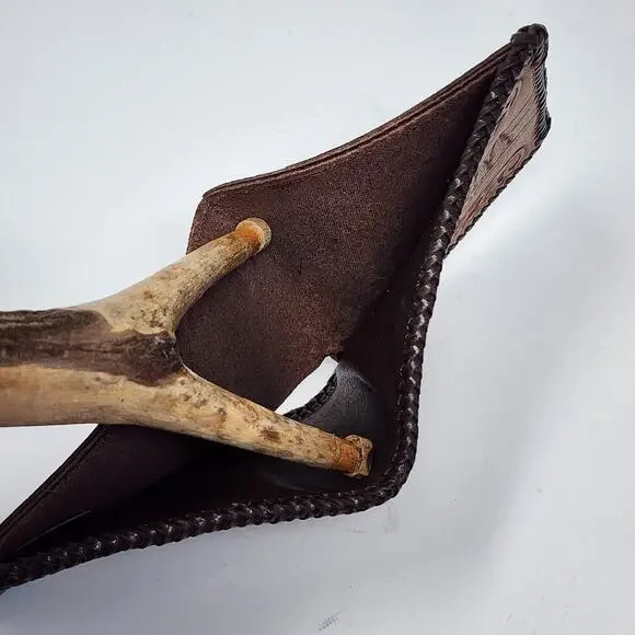 Vintage Handmade Genuine Leather Dan Fisherman Wallet - Picture 6 of 11